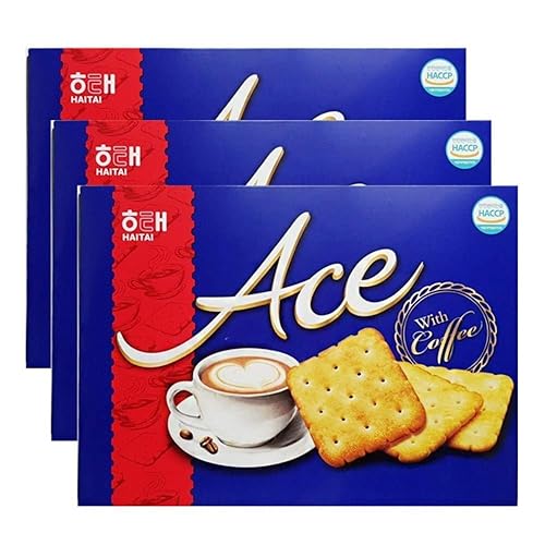 Haitai ACE | 364g | Pack of 3, Korean Snack, Buttery Biscuit, Butter Cracker, Dessert for Tea Time, ???