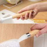 Kitchen Brush Set for Cleaning Dish, Pot, Pan, Sink and Stove, 4 Pcs 3 Kind of Different Scrubber Include 2 Pcs Crevice Brush, Great Cleaning Tools