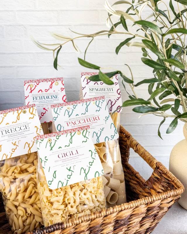 Zia Pia Organic Pasta - Fettuccine (500g) | Traditional Italian Pasta | Small Batch Organic | Made in Italy |
