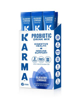 Karma Probiotic Hydration Packet - 6 Pack, Blueberry Lemonade Powder Drink Mix Stick - On-The-Go Immune & Gut Health Support