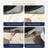 BYTRON Extra Long Pipe Tube Cleaner Fridge Drain Pipe Dredging Tool Flexible Drain Brush Skinny Tube Spiral Cleaning Brush Drinking Straw Cleaner