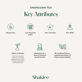 Shaklee Energizing Tea Green Matcha Flavor - Antioxidant-Rich Blend of Green Matcha, White, and Red Teas for Gentle Energy Lift - Energy Boost