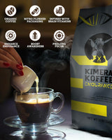 Kimera Koffee Endurance Blend - Organic Medium Roast Nootropic Coffee with L-Tyrosine and Glycine, 12oz Ground