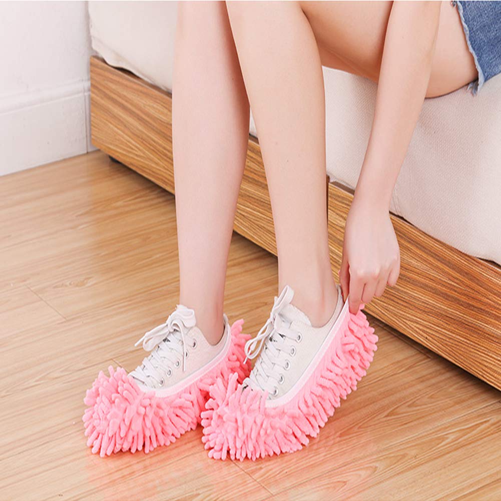 Tamicy Mop Slippers Shoes 5 Pairs (10 Pieces) - Microfiber Cleaning House Mop Slippers Floor Cleaning Tools Shoe Cover Soft Washable Reusable