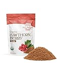 Halo Naturals Organic Hawthorn Berry Powder, 4 Ounces (Crataegus monogyna) USDA Certified | Resealable Pouch| Packaged in The USA