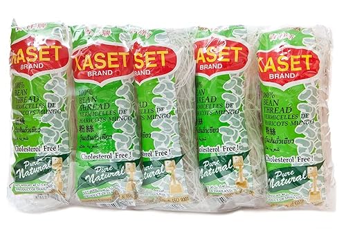 Kaset Bean Thread Glass Noodles 1.41 Oz (40 G) x 10 From Thailand BIG PACK by Kaset