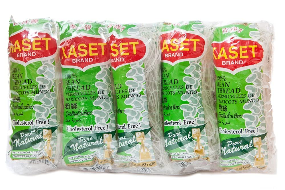 Kaset Bean Thread Glass Noodles 1.41 Oz (40 G) x 10 From Thailand BIG PACK by Kaset