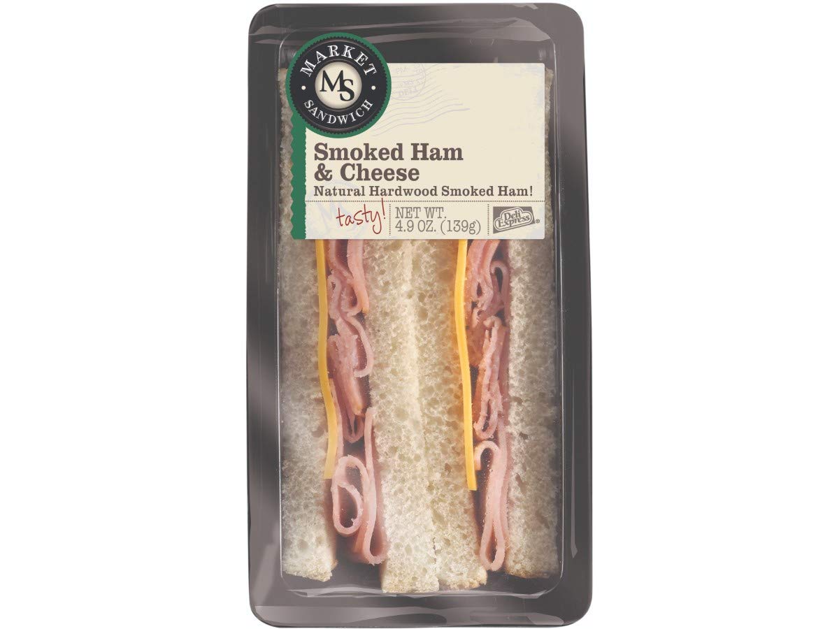Deli Express Smoked Ham and Cheese Wedge Sandwich, 4.9 Ounce -- 10 per case.