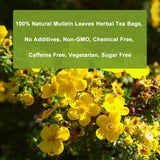 LYCKLIGA - Mullein Leaf Tea Bags | Natural Detox & Respiratory Support | Eco-Friendly, Chemical-Free | 15 Tea Bags