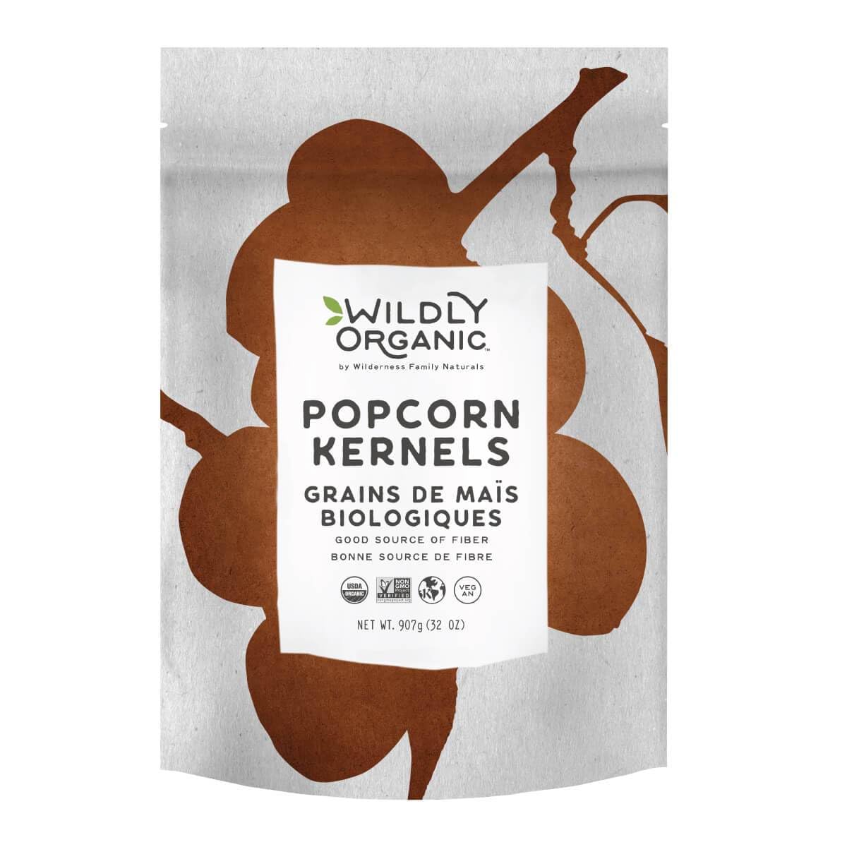 Wildly Organic Gourmet Popcorn Kernels Yellow 2 lb Bag - Organic, Non-GMO, Kosher, Vegan, Premium Homemade