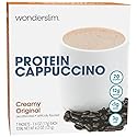 Wonderslim Protein Coffee Powder, Creamy Original Cappuccino, Low Sugar, Gluten Free, Keto Friendly & Low Carb (7ct)