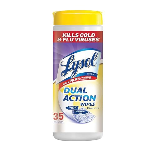 Lysol Dual Action Disinfecting Wipes, Citrus Scent, 35 Count (Case of 12)