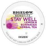 Bigelow Tea Benefits, Stay Well Lemon and Echinacea Herbal Tea Keurig K-Cup Pods, Box of 10, Caffeine Free