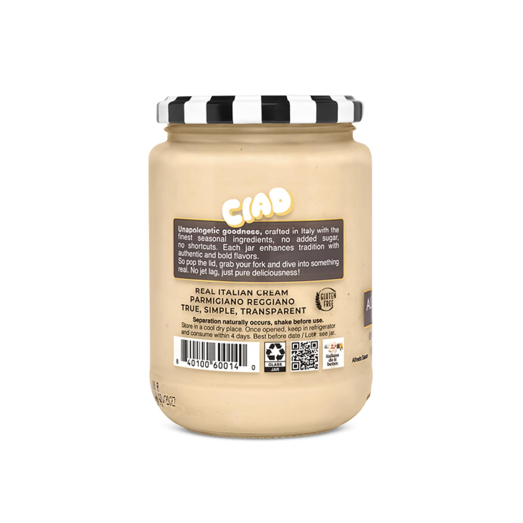 Italians Do It Better Alfredo'bsession Alfredo Sauce - Creamy Italian Recipe with Parmigiano Reggiano PDO, Olive Oil, Garlic & Onion - No Sugar Added