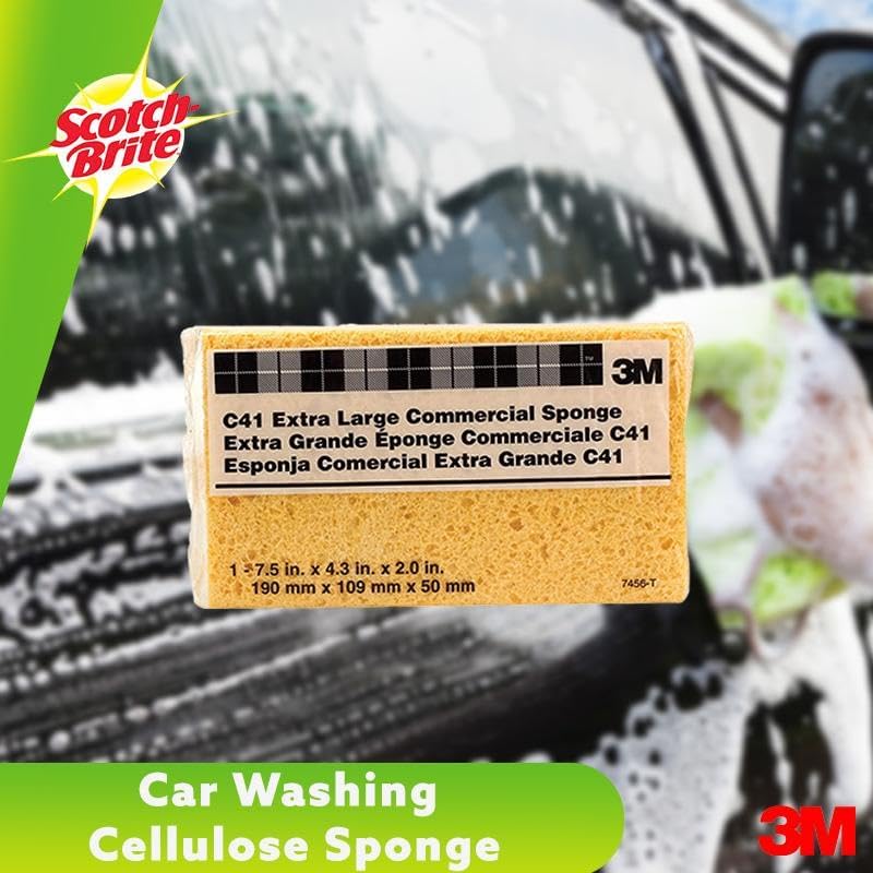 3M Extra Large Commercial Sponge - Durable, Highly Absorbent Cleaning Sponge for Heavy-Duty Tasks