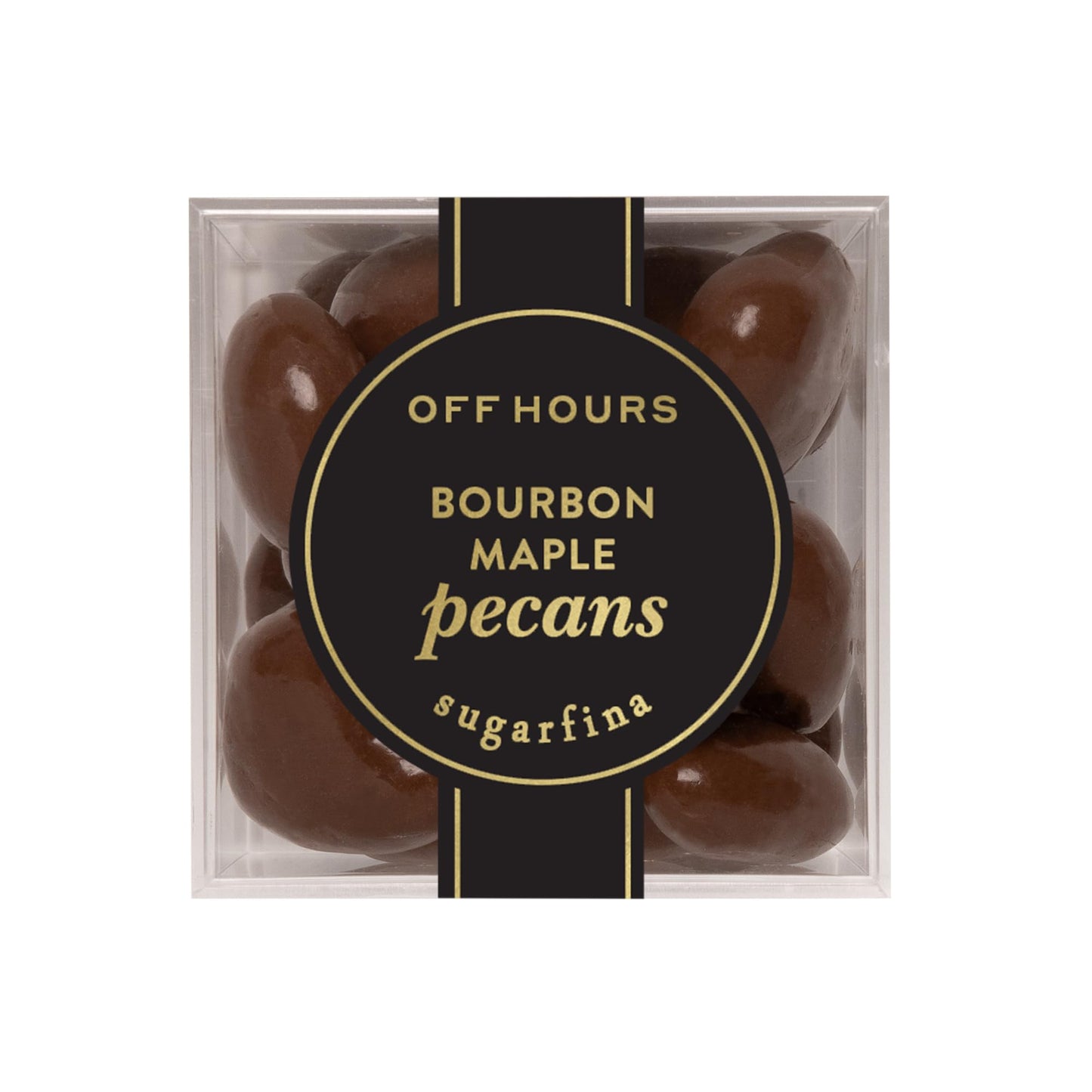 Sugarfina Maple Bourbon Pecans Small Candy Cube, 2.4 oz, 4 Count | Non-Alcoholic, Bourbon-Flavored Chocolate
