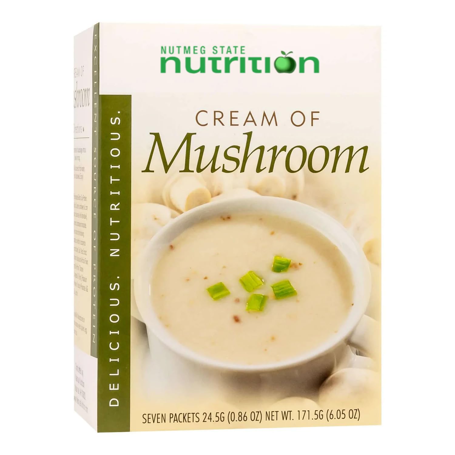 Nutmeg State Nutrition - High Protein Instant Soup Mix, Low Calorie, Low Fat, Low Carb, Ideal Protein Compatible, 7 Servings Per Box (Cream