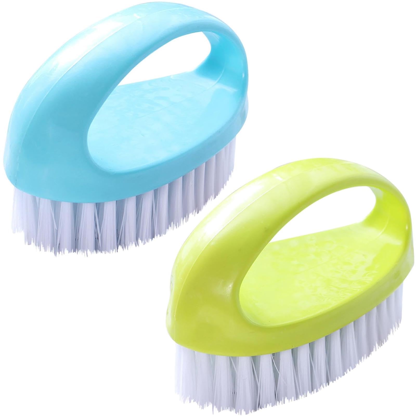 2 Pack Scrubbing Brushes for Cleaning, Heavy Duty Scrub Brush Nylon Stiff Bristles,Scrubber Cleaner Brush