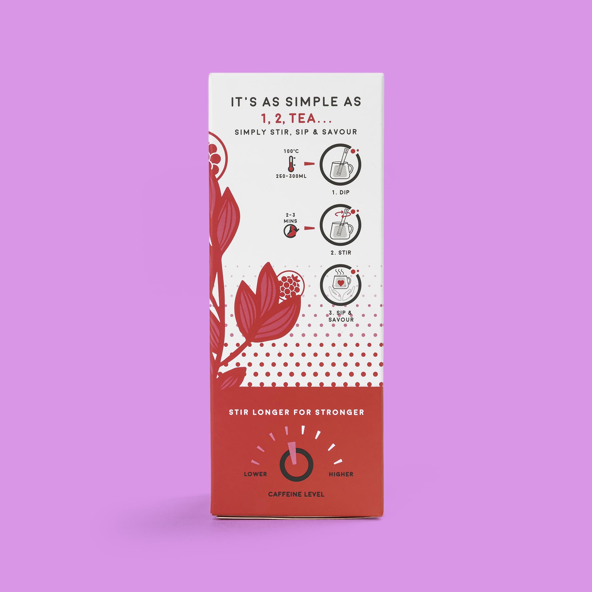 Sticksology Fruity Forest Tea Sticks - Fruity Black Tea Infuser Sticks, Mess-Free Tea Stirrers, Medium Caffeine, 15 Pack