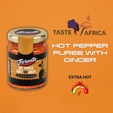 Authentic Taste Africa Pepper Sauces & Purees - Traditional West African Chili Sauce Made with a Variety of Peppers, Ginger & Garlic, Flavor-Packed