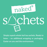 Two Leaves and a Bud Organic Peppermint - 50 Naked Tea Sachets, Naturally Caffeine Free, Whole Leaf Herbal Tea in Unwrapped Pyramid Sachets