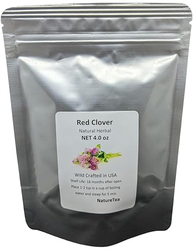 Red Clover Tops - Dried Trifolium pratense Flower C/S by Nature Tea (4 oz)