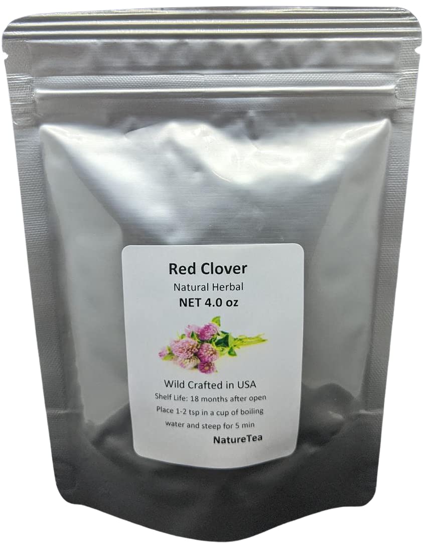 Red Clover Tops - Dried Trifolium pratense Flower C/S by Nature Tea (4 oz)