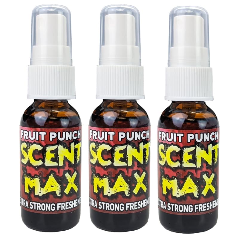 Scent Max Extra Strength Air Freshener Spray 1 oz. Glass Bottle - Fruit Punch Scent 3-Pack
