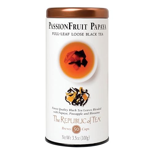 The Republic of Tea Black Full-Leaf Loose Tea (Passionfruit Papaya Black, 3.5 oz)