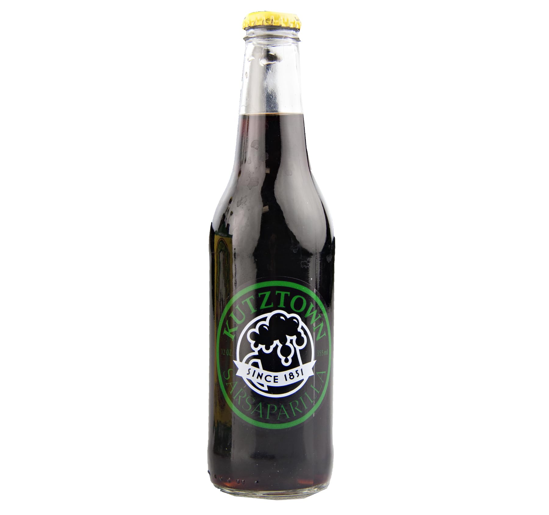 KauffmanTreats Kutztown Glass Bottle Sarsaparilla Soda, Favorite Amish Drink, 12 Oz. Bottles (Pack of 4)