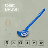 Toilet Brush Bowl Brush - Scratch-Free Curved Good Grip Easy to Use Deep Cleaning No Scratching, Anti-Splashing Easy to Store (2pc Blue)