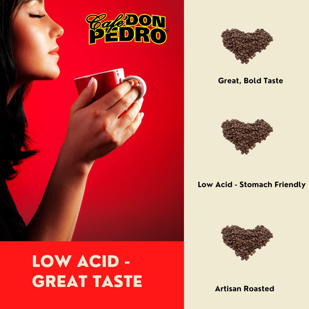Cafe Don Pedro Breakfast Blend Low-Acid Coffee, 12 oz bag, (Ground) (1)