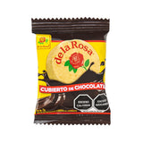 De la Rosa Original Chocolate Covered Mazapán Peanut Candy (16 pieces) and 2 mini marshmallow pockets, mazapán cubierto de chocolate 16 piezas y 2