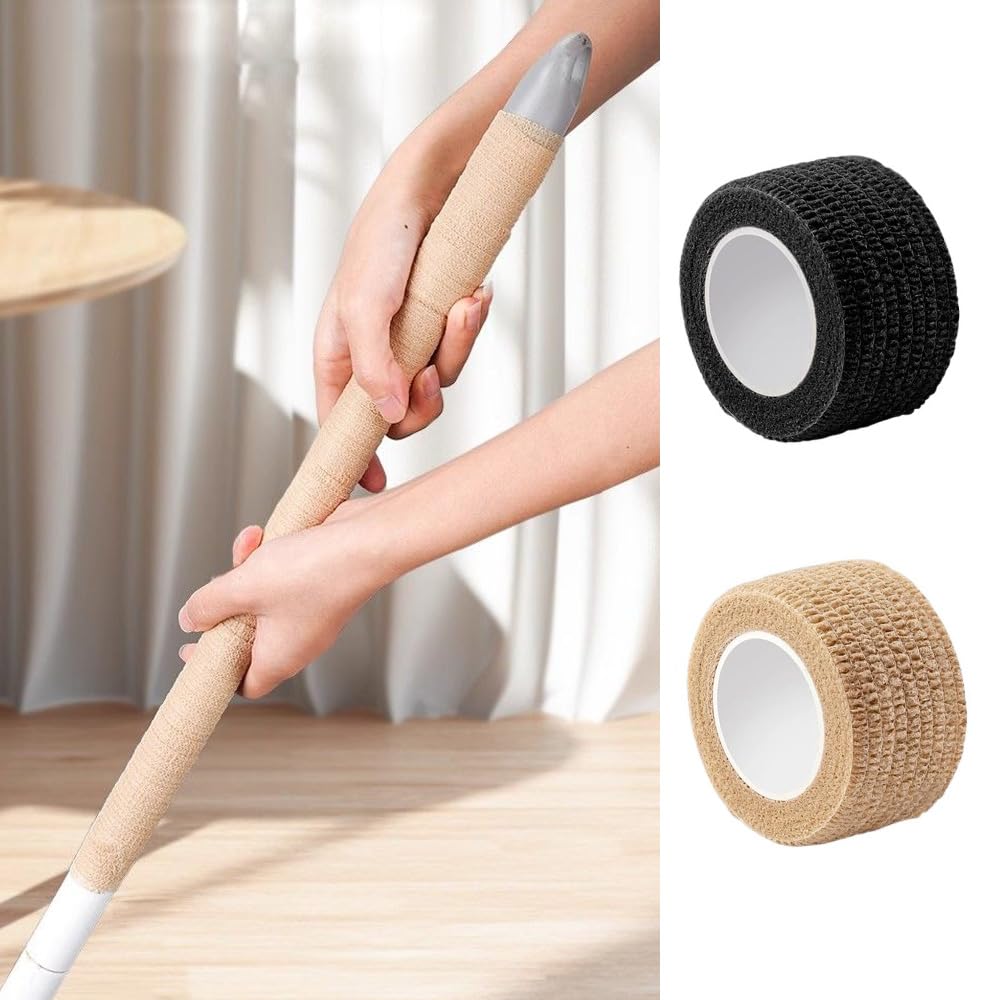 NentMent 6 Pack Mop Handle Wraps Grip Fabric Non Slip Stainless Steel Pole Covers for Microfiber Spin Mop Bucket Floor Cleaning System Commercial Dust