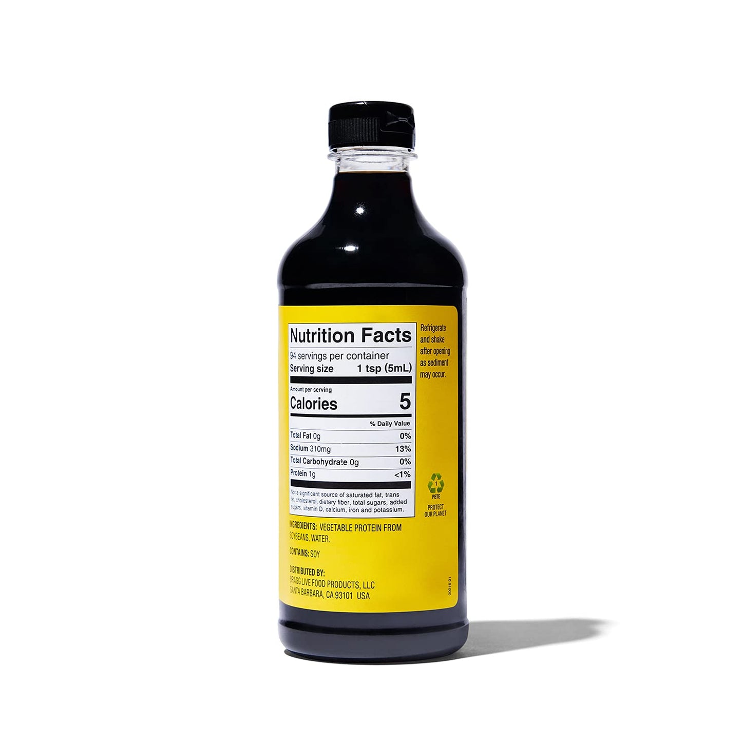 Bragg Liquid Aminos All Purpose Seasoning - Soy Sauce Alternative - Gluten Free, No GMO’s, Kosher Certified, 16 ounce, 2 Pack
