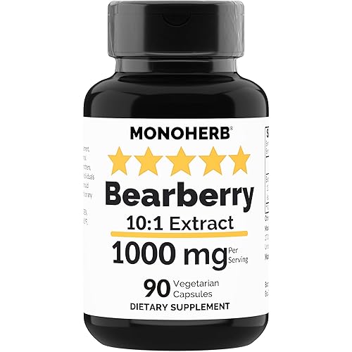 MONOHERB Bearberry Extract 1000 mg - 90 Vegetarian Capsules