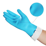 HSL Household Cleaning Gloves - 2 Pairs Reusable Kitchen Dishwashing Gloves with Latex Free, Cotton lining, Waterproof, Non-Slip, Ideal for Dishes