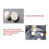 Wool Dryer Balls 6 Pack - XL Premium Reusable Dryer Balls Replace Laundry Drying Natural Fabric Softener