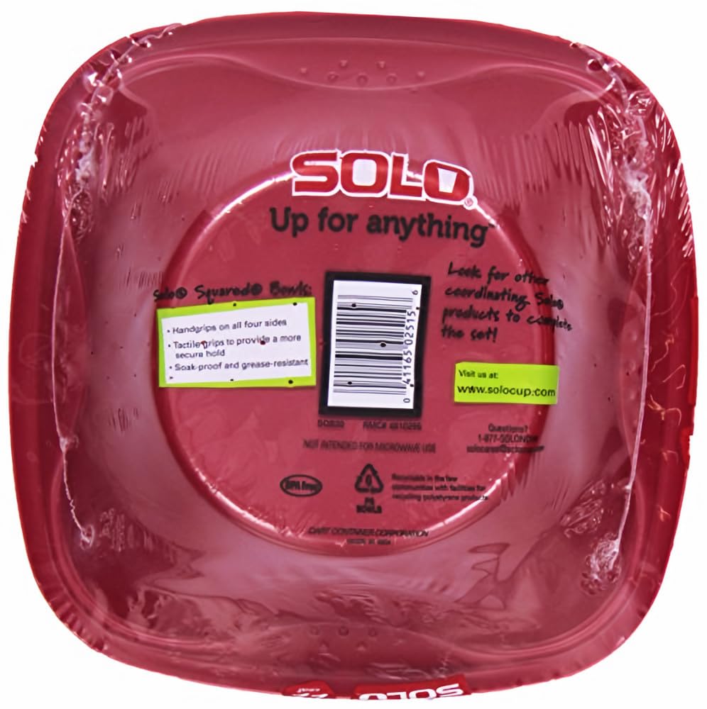 Solo SoloGrips Plastic Grip Bowls, 22-Count Package (Pack of 6)