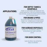 ccls Septic Tank and Cesspool Treatment Additive/Organic Enzyme Producing Bacteria/Non-toxic/Non-Hazardous/Non-Corrosive (1-Gallon)