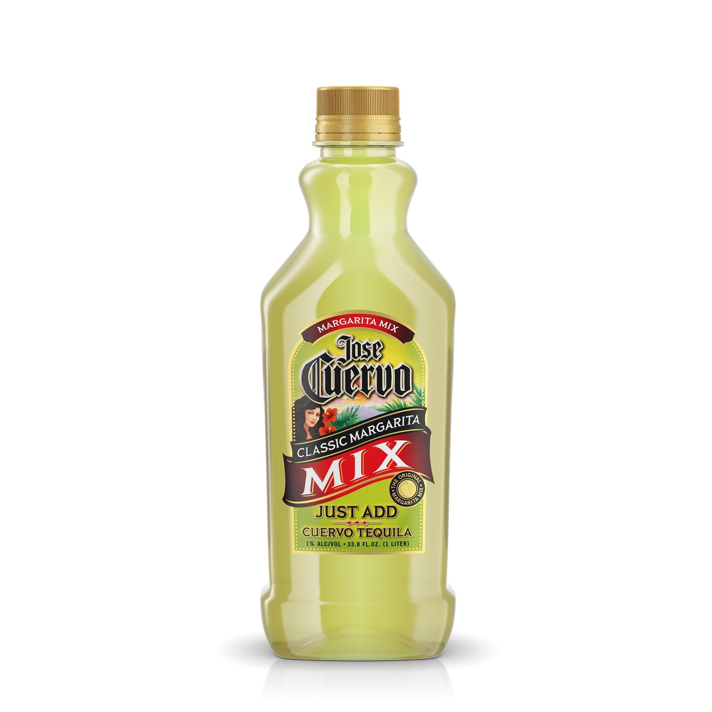 Jose Cuervo Classic Lime Margarita Mix, 33.8 fl oz (Pack of 12)