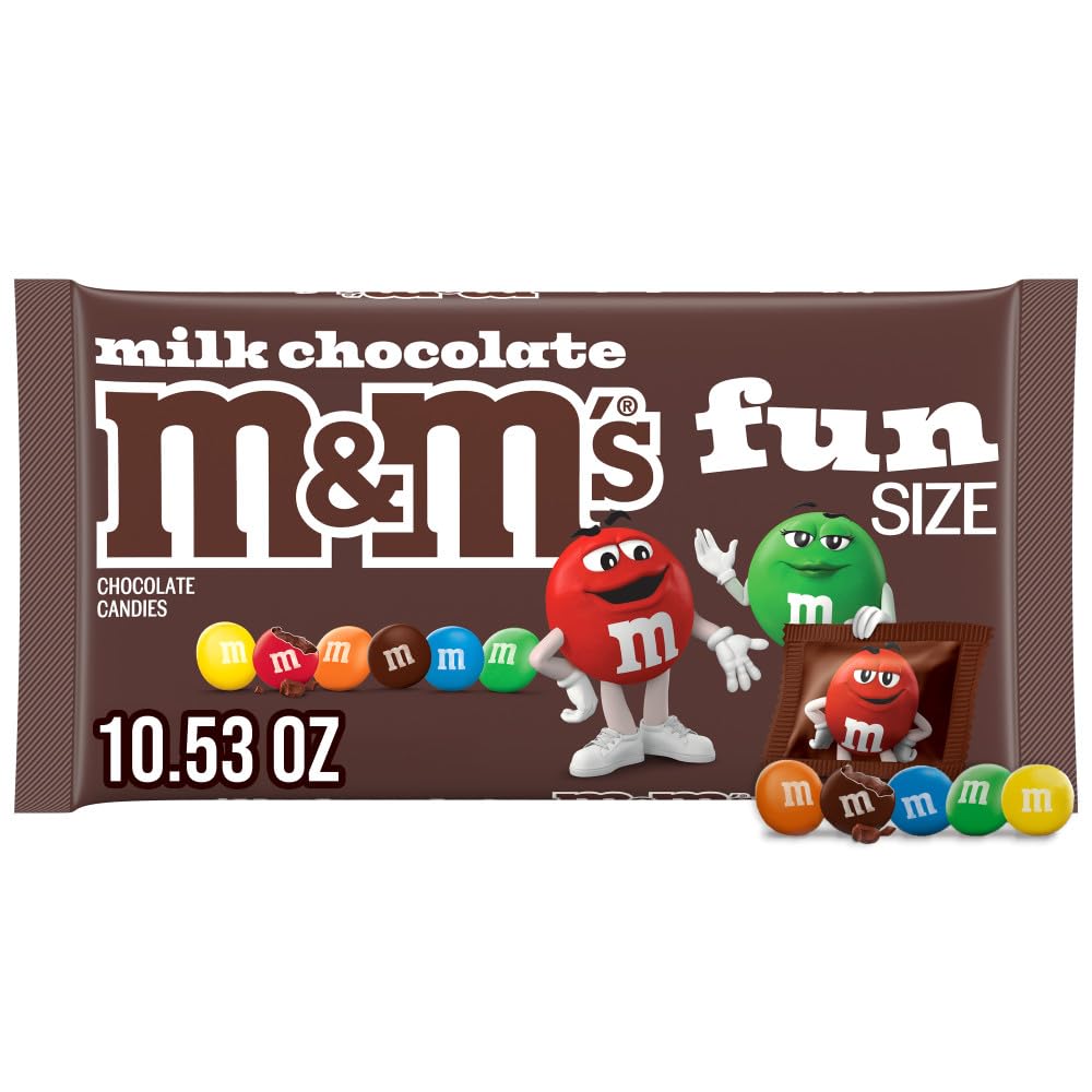 M&M'S Milk Chocolate Fun Size Candy Bag, 10.53oz