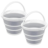 South Bend Components 2.6 Gallons Collapsible Bucket with Handle, Space Saving Design Portable Foldable Water Pail for Indoor/Outdoor, Mop, Boating