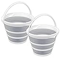 South Bend Components 2.6 Gallons Collapsible Bucket with Handle, Space Saving Design Portable Foldable Water Pail for Indoor/Outdoor, Mop, Boating