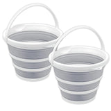 South Bend Components 2.6 Gallons Collapsible Bucket with Handle, Space Saving Design Portable Foldable Water Pail for Indoor/Outdoor, Mop, Boating