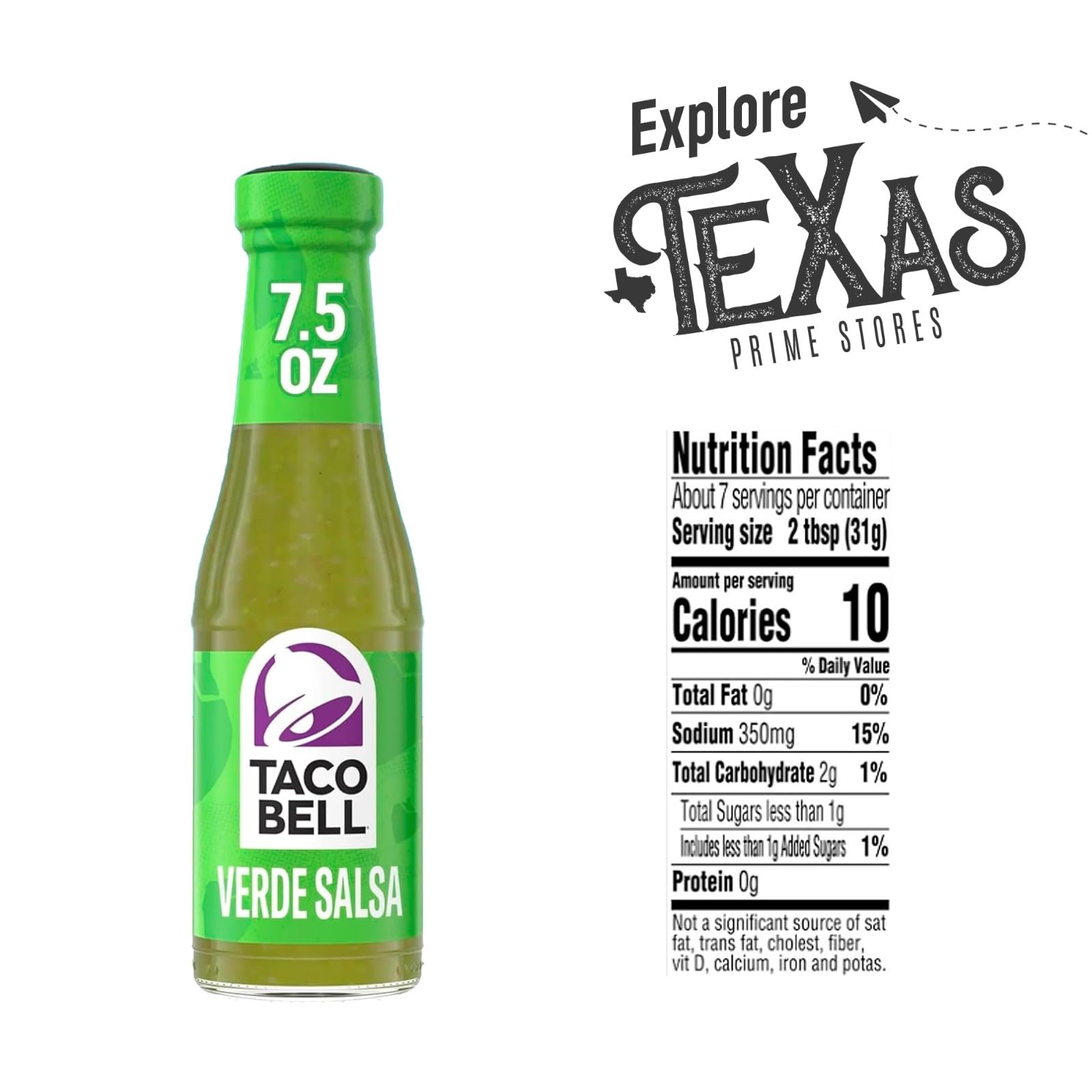 Taco Bell - Lavinia Essential Bundle: 4-Pack of Green Sauce, 7.5 oz Glass Bottle + 1 Utility Prop