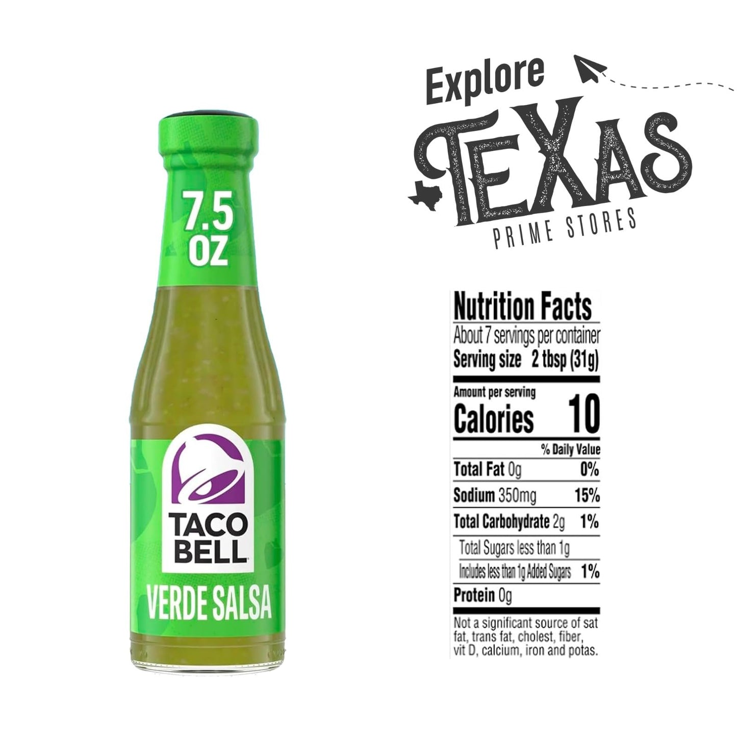 Taco Bell - Lavinia Essentials Bundle: 8-Pack of Green Sauce, 7.5 oz Glass Bottle + 1 Utility Prop.