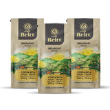 Café Britt® - Costa Rican Breakfast Blend Coffee (10.5 oz.) (3-Pack) - Ground, Arabica Coffee, Kosher, Gluten Free, 100% Gourmet & Medium Dark Roast