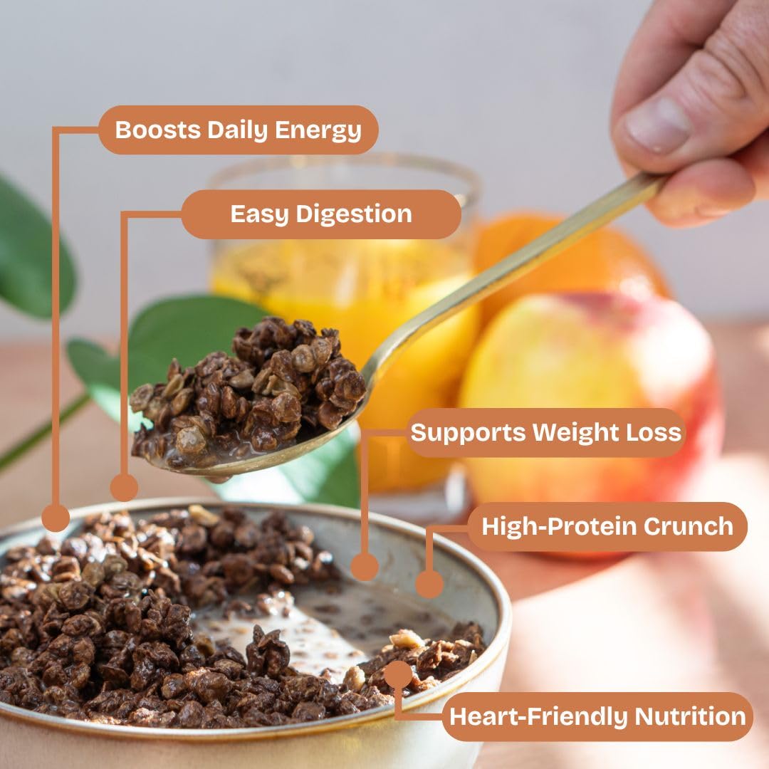 Lentil Telepathy Chocolate Breakfast Lentils, Crunchy High Protein Cereal & Granola Alternative, Plant Based, Gluten Free, Non-GMO, 4 oz
