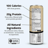 Slate Milk - High Protein Iced Coffee - Sweet Cream Latte - 175mg Caffeine, Lactose Free Energy - 20g Protein, 1g Sugar, 100 Calories, 1g Net Carbs